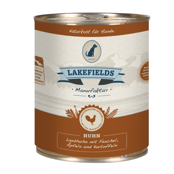 Lakefields Dosenfleisch-Menü Huhn für ausgewachsene Hunde