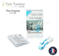 2 Tick Twister Zeckenentferner mit Silikongriffen
